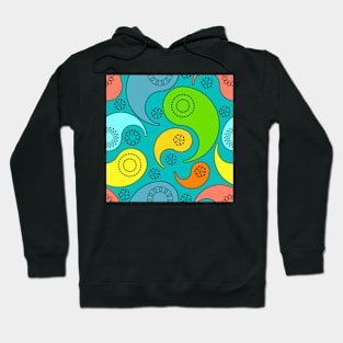 Paisley Principle 4 Medium Teal Hoodie